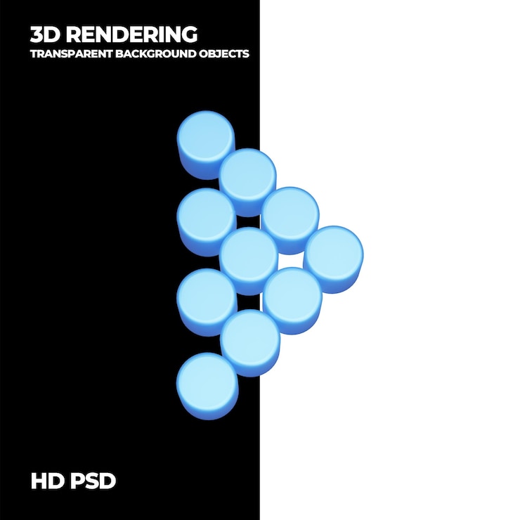 PSD 3d rendering arrow psd