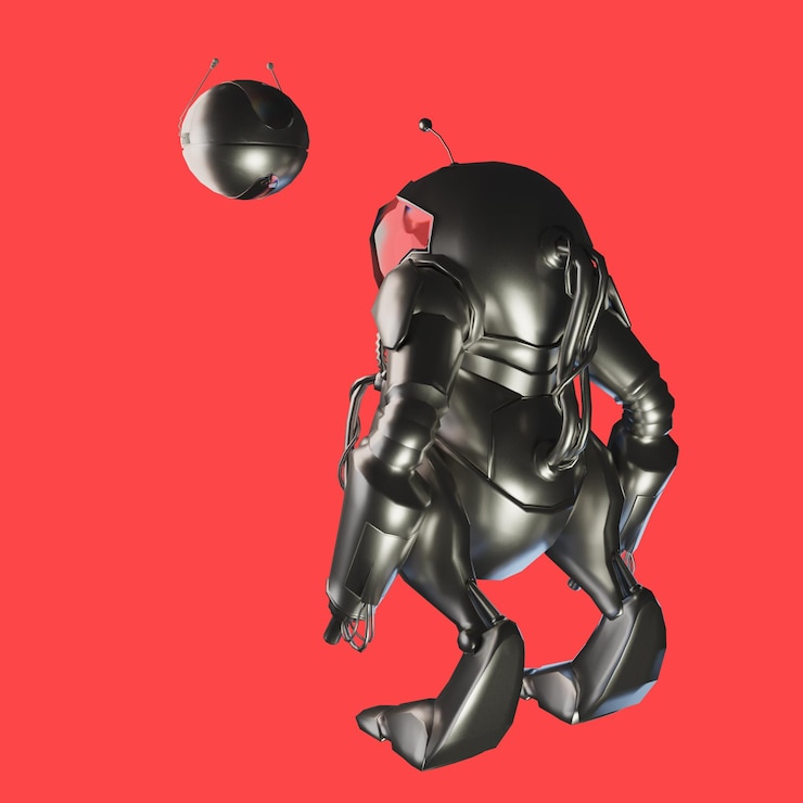 PSD 3d rendering assets object metal
