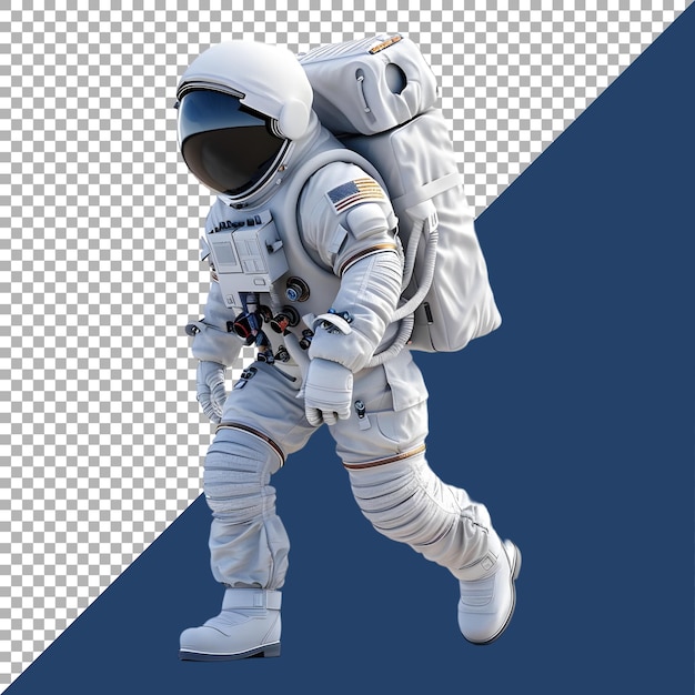 PSD 3d rendering of a astronaut in space on transparent background ai generated