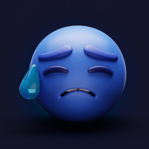 3D-rendering av blue monday-ikon