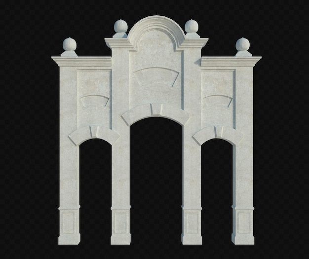 3D-rendering av bygningsstruktur isolert