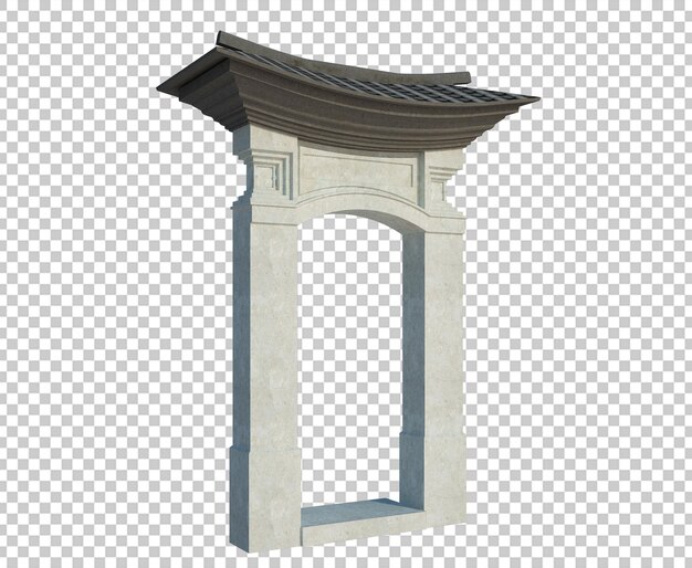 3D-rendering av bygningsstruktur isolert