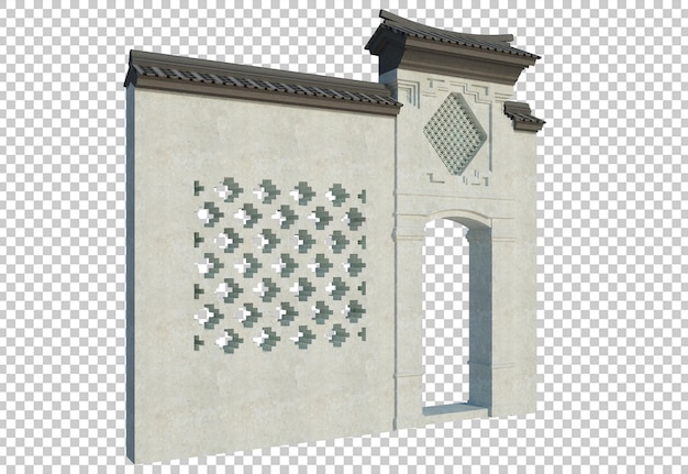 3D-rendering av bygningsstruktur isolert