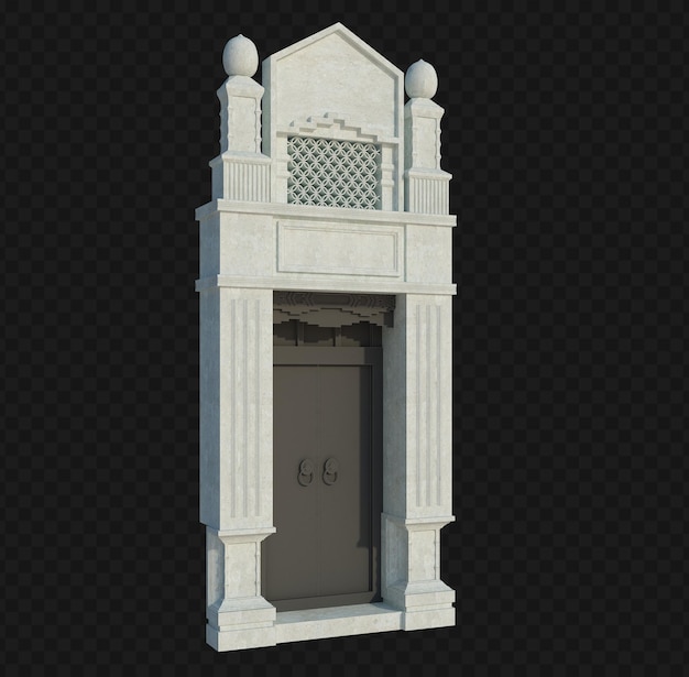 3D-rendering av bygningsstruktur isolert