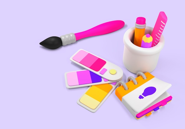 3D-rendering av grafisk design