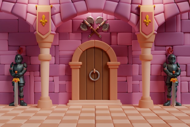 3D-rendering av illustrasjon av et kongelig rom