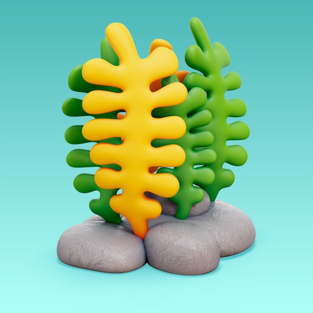 3D-rendering av sjø og hav ikon