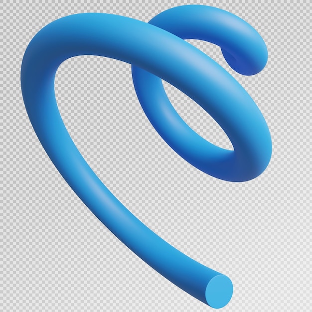 3D-rendering av spiralform til dekorasjon