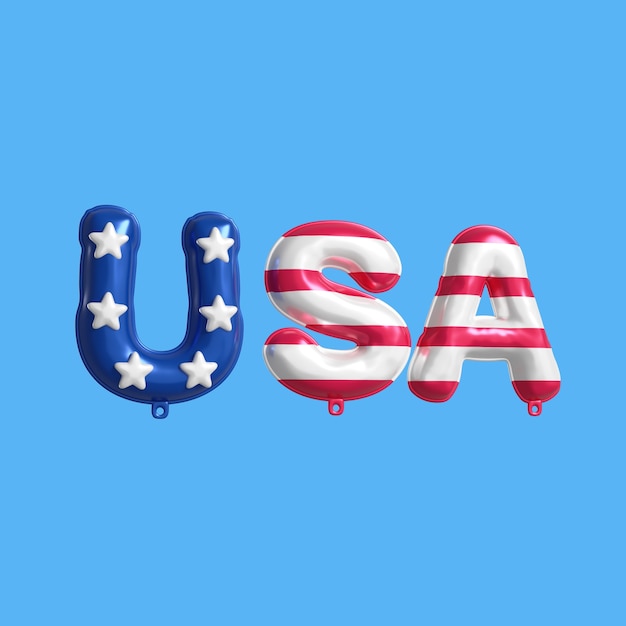3D-rendering av USA-ikon