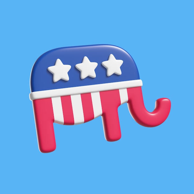 3D-rendering av USA-ikon