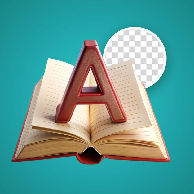 PSD 3d rendering of back to school icon