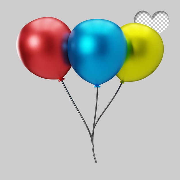 PSD 3d rendering of baloon