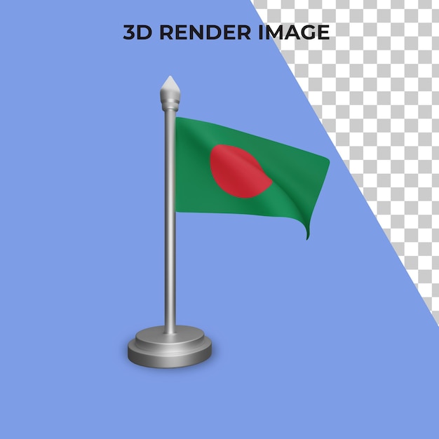 3d rendering of bangladesh flag concept bangladesh national day