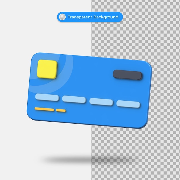 PSD 3d rendering bank card