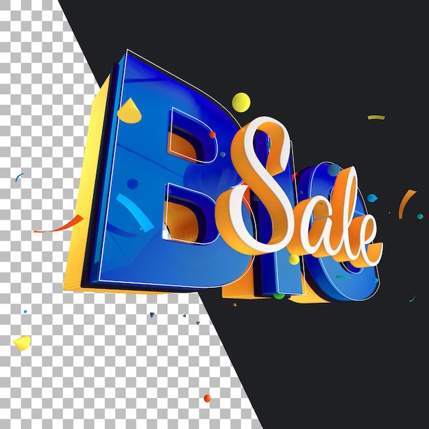 3d-rendering banner verkoop ontwerpelement