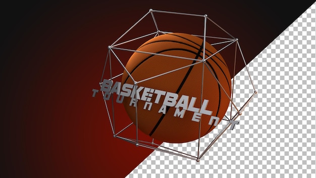 3d-rendering basketbal grafisch ontwerp