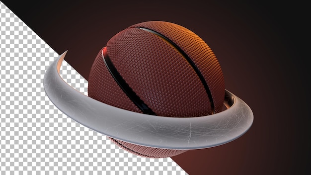 Rendering 3d di progettazione grafica di basket