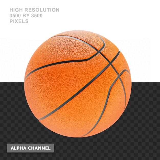 3D Rendering Basketball Illustration