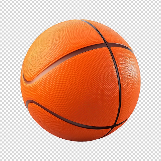 3d rendering basketball isolated on transparent background