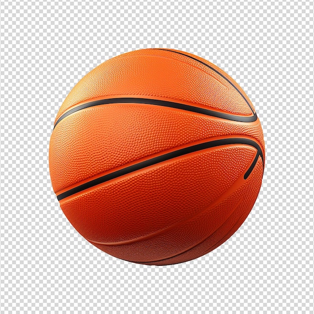 3d rendering basketball isolated on transparent background