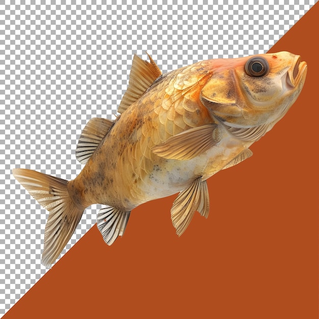 PSD rendering 3d di un bellissimo pesce colorato su uno sfondo trasparente generato da ai