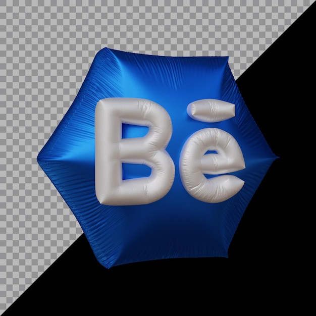 3d rendering of behance icon balloon