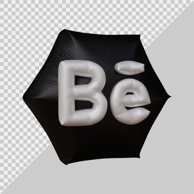 3d rendering of behance icon balloon