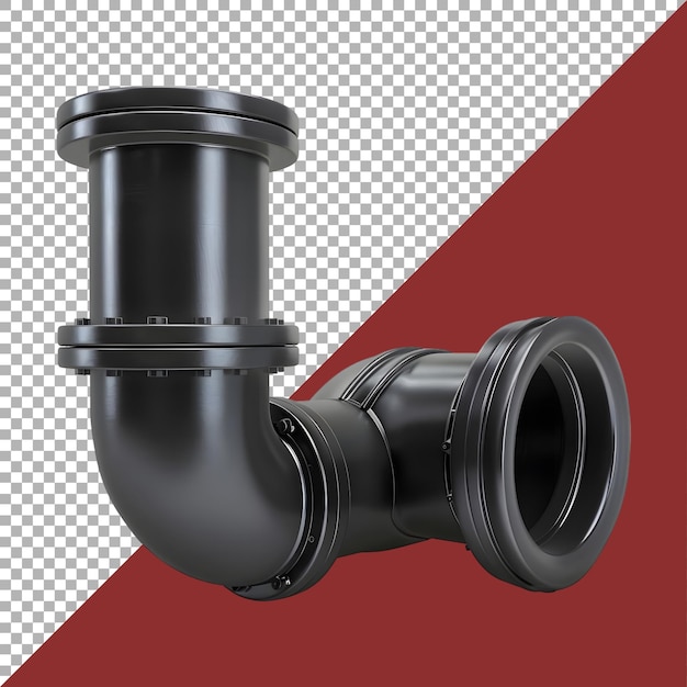 PSD 3d rendering of a big plastic pipe on transparent background ai generated