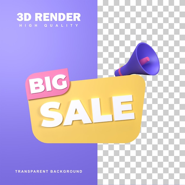 3d rendering big sale offer for end of season