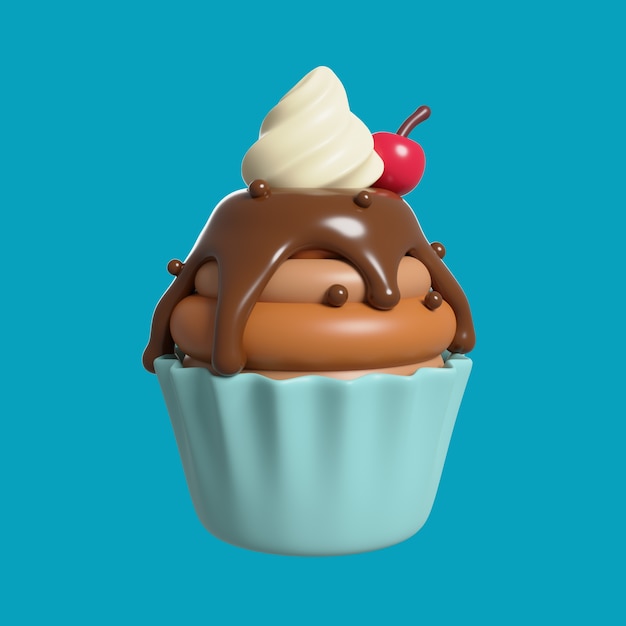 PSD 3d rendering of birthday icon