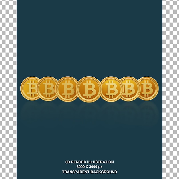 PSD 3d 렌더링 bitcoin cryptocurrency 그림