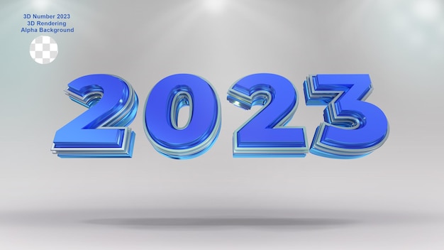 3d rendering blue 2023