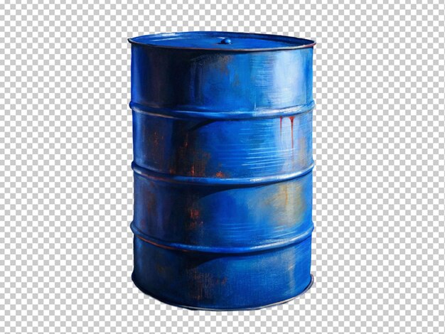 PSD 3d rendering blue barrel