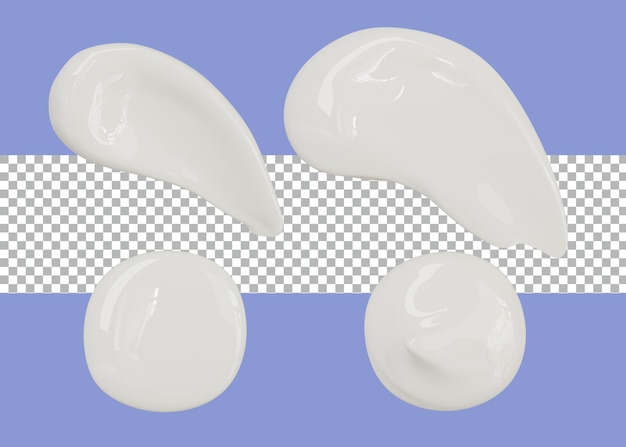 3d rendering body cream cosmetics lotion tranparent
