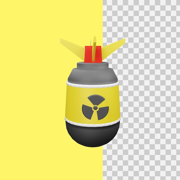 PSD 3d rendering bomb drop icon