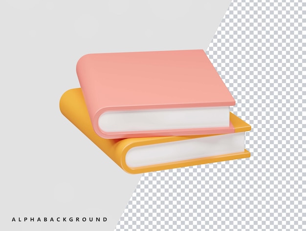 3d rendering book illustration icon