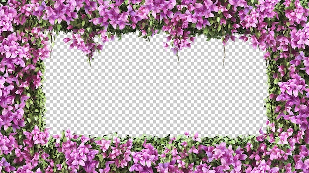 부겐빌레아 꽃 프레임의 3d 렌더링
