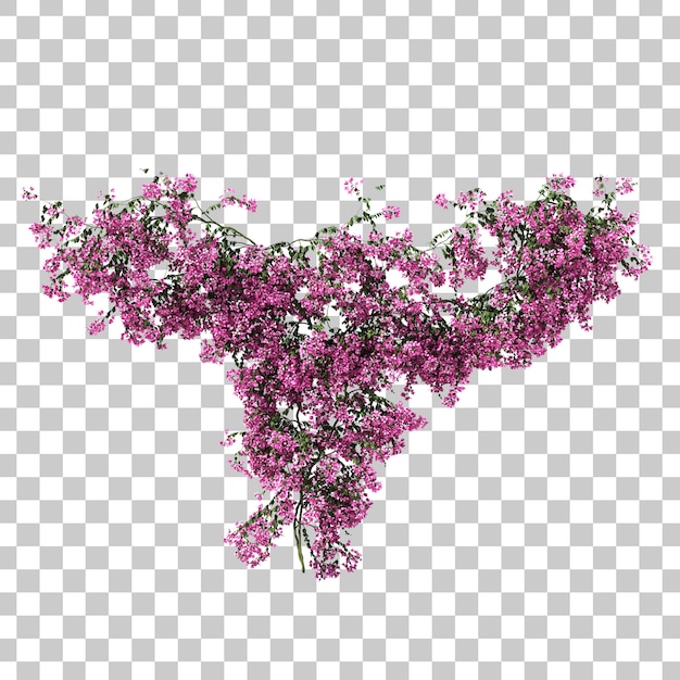 PSD 3d rendering of bougainvillea