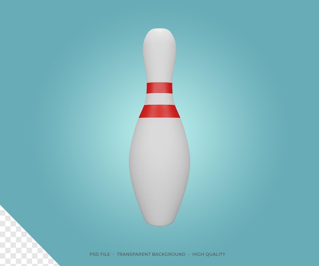 Perno da bowling rendering 3d