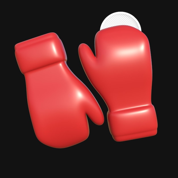 PSD 3d rendering boxing gloves