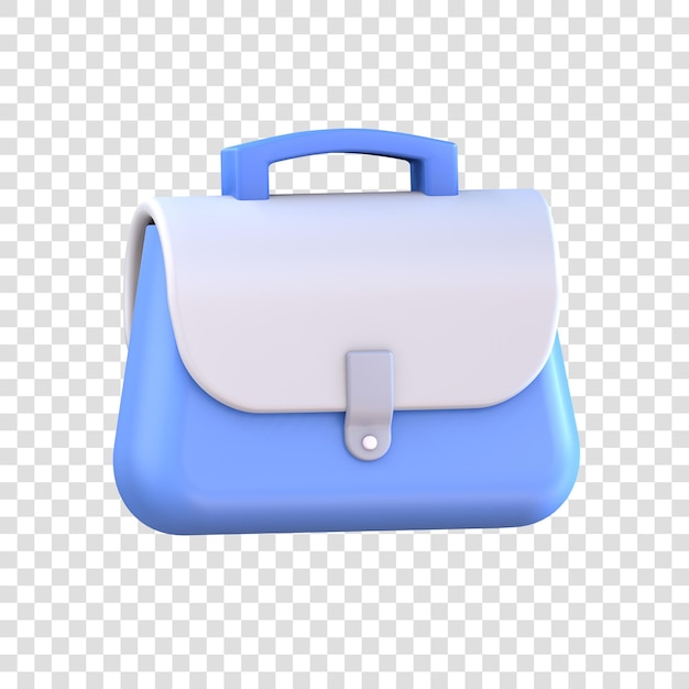 3d rendering briefcase icon