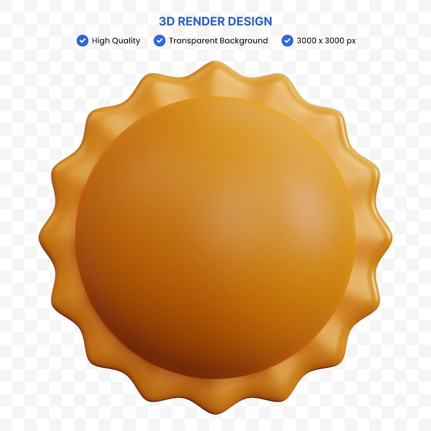 3d rendering bright sun isolated