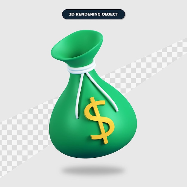 3d rendering budget icon with dollar symbol