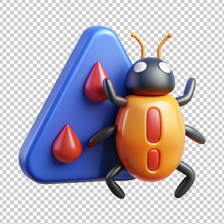 PSD 3d 렌더링 버그 분리 기술 프로그래밍 개발 코딩 소프트웨어 앱 컴퓨팅에 유용합니다.