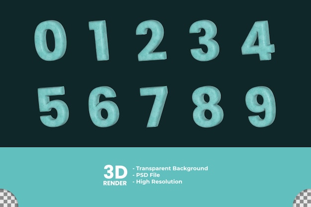 tosca 丸みを帯びた素材を使用した 3D レンダリング バンドル アセット番号