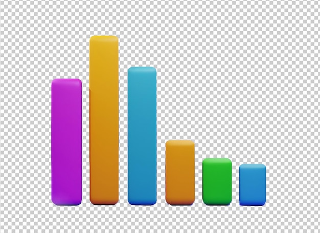 3d rendering of business growth graph