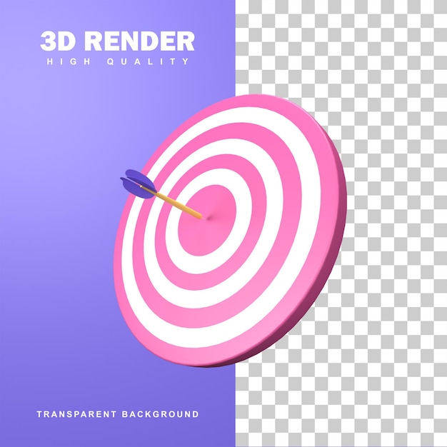 Rendering 3d business target icon