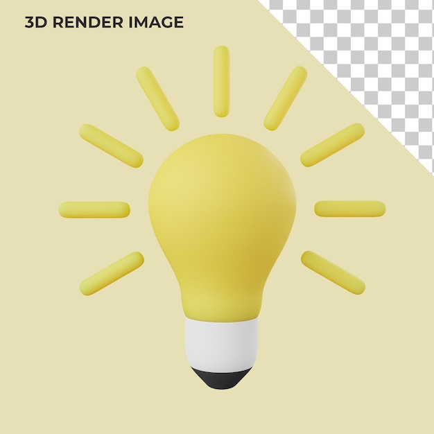 3d rendering of business with idea concept