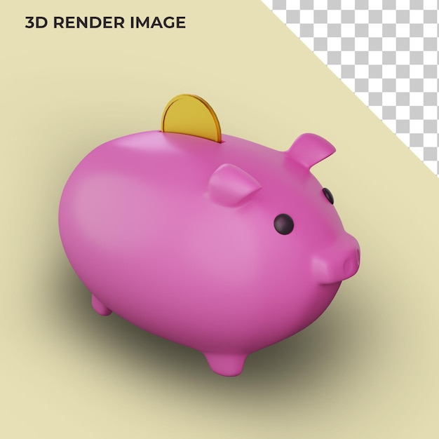 Rendering 3d di affari con concetto di risparmio