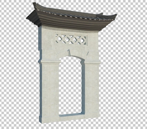 3D-rendering Bygningsstruktur isolert